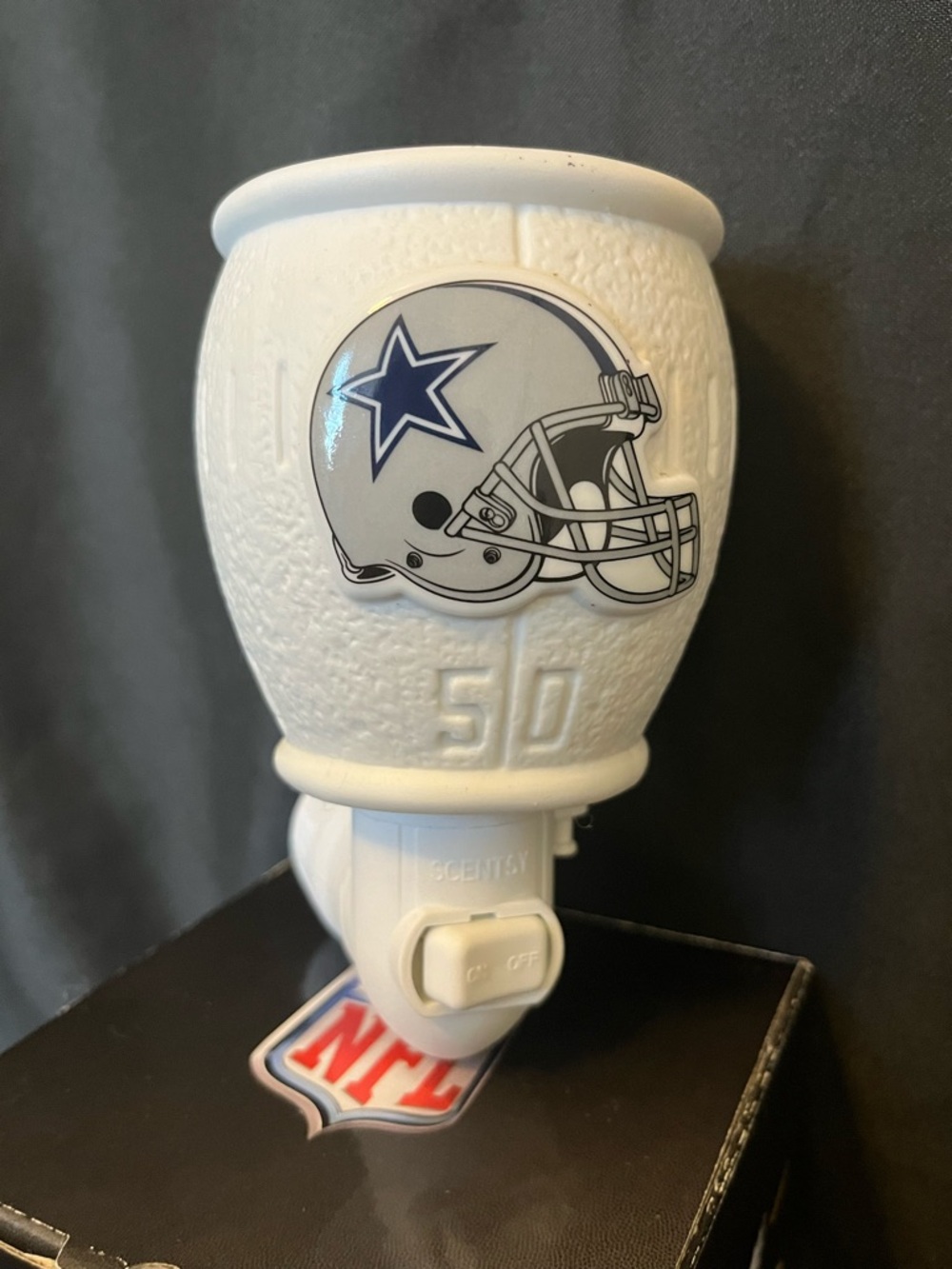 NFL Dallas Cowboys Black and White Scentsy Mini Warmer with Box